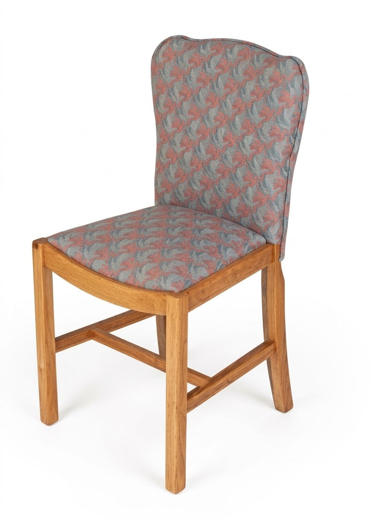 Postmodern Bird’s-Eye Maple Dining Chairs – High Back Vintage