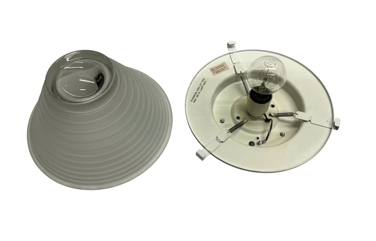 Vintage 1970s Artemide "Egina 28" Flush Mount Ceiling Lamp by Angelo Mangiarotti