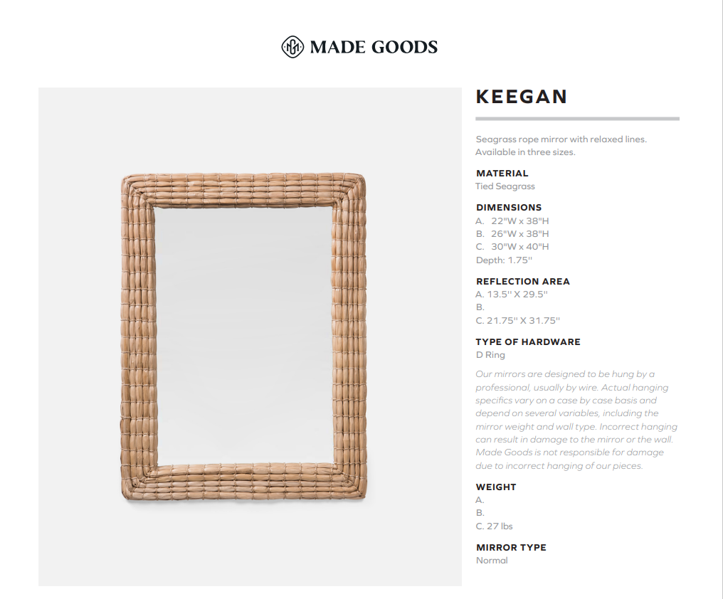 SEAGRASS ROPE MIRROR