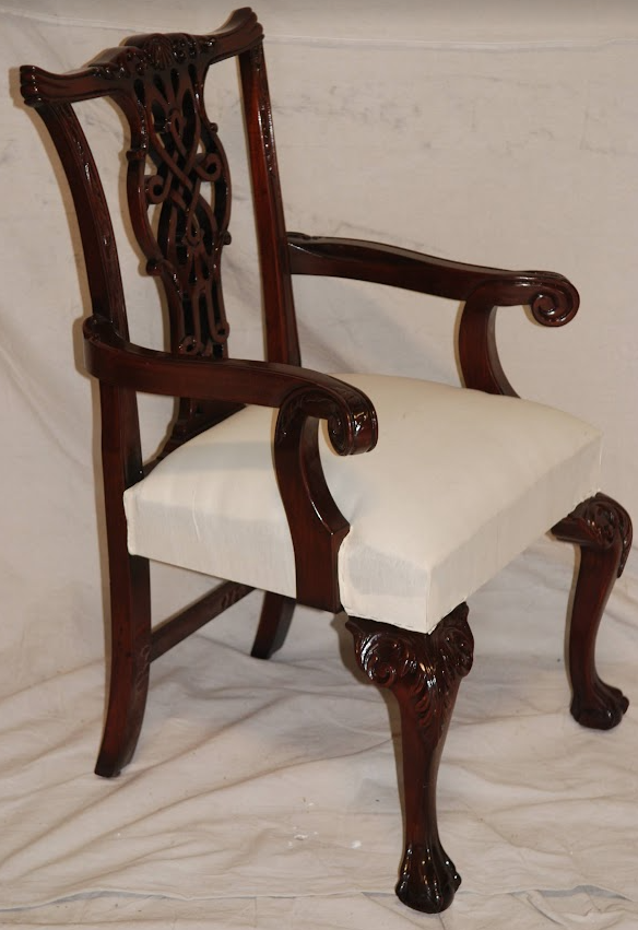 10 MAHOGANY ARM CHAIRS