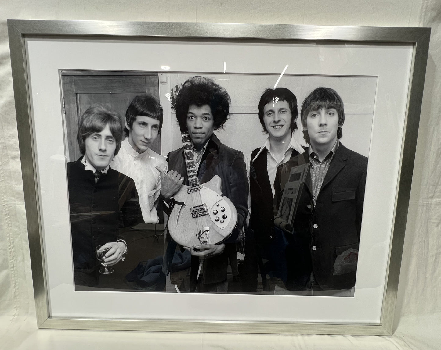 Framed photo of THE WHO & Jimie Hendrix