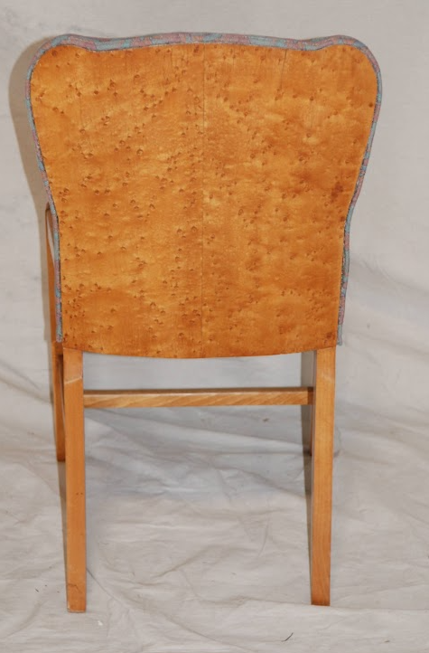 ANTIQUE BIRDS EYE MAPLE DINING CHAIR SET OF SIX