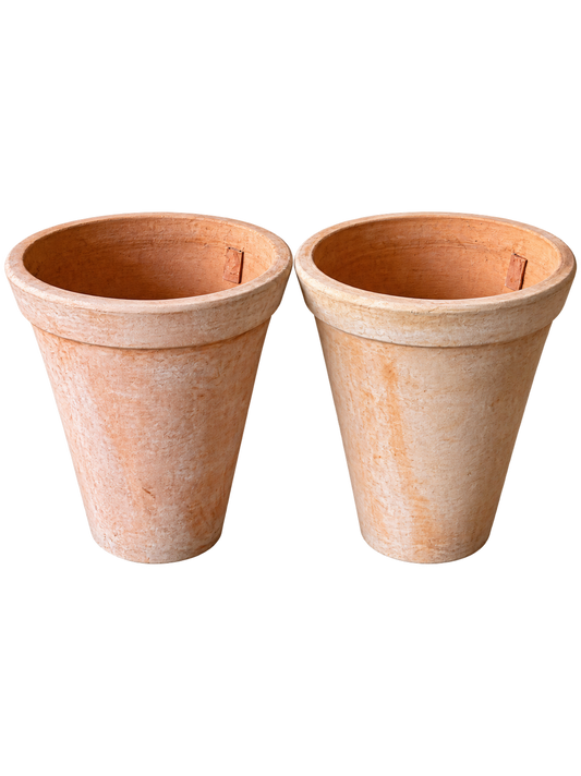 Pair of Campania International Italian Terracotta Garden Planters – Large Pots