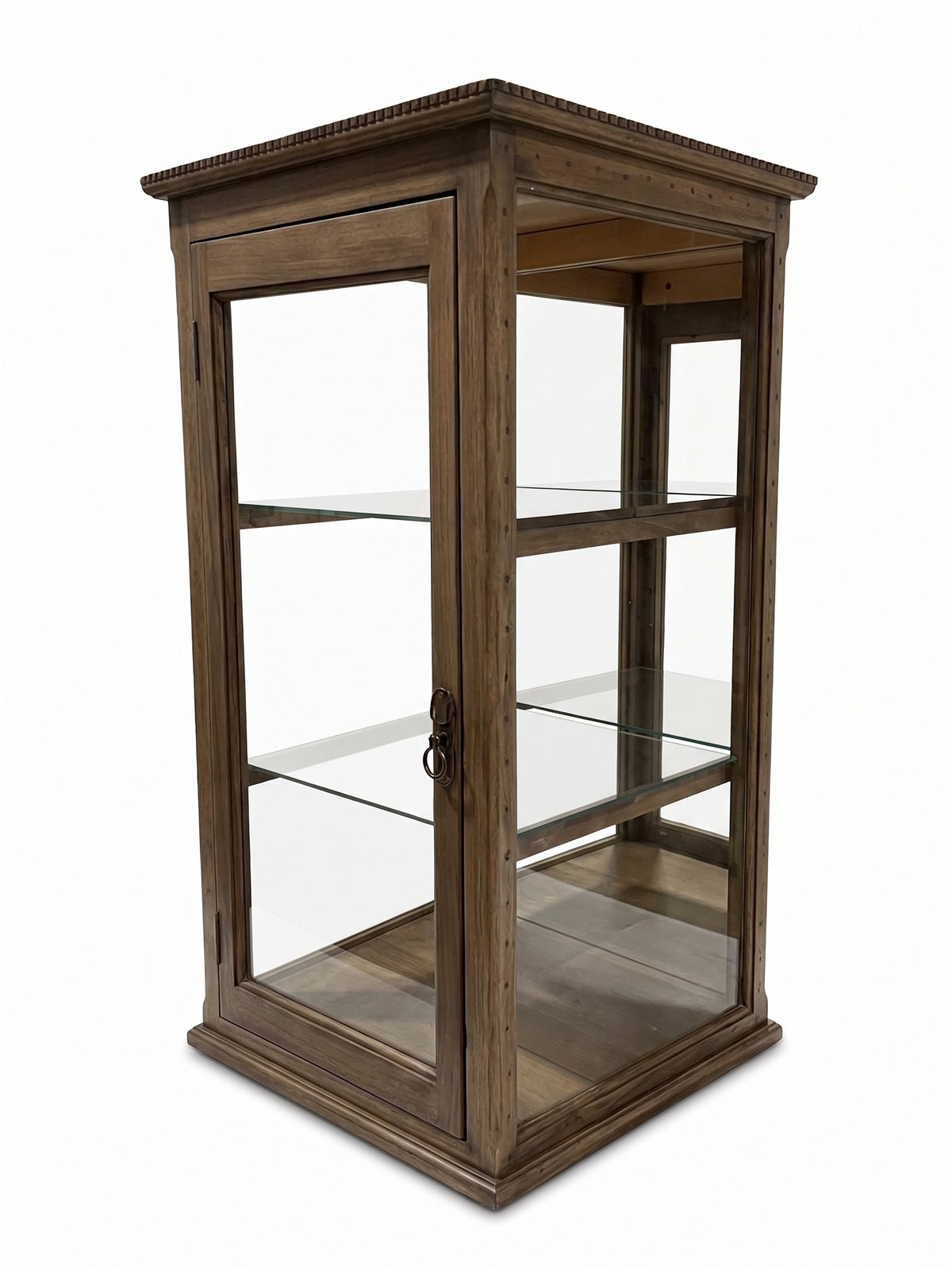 Vintage Distressed Tabletop Curio Cabinet & Display Etagere