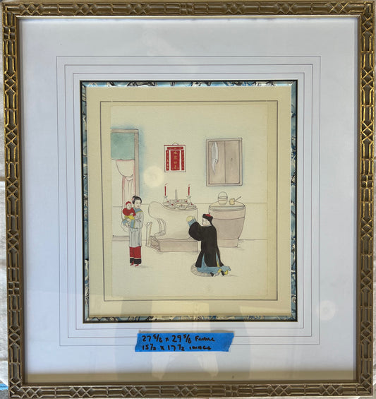 4 Sochier Marin Gallery Chinese watercolor prints