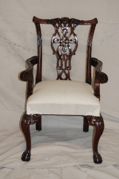 10 MAHOGANY ARM CHAIRS