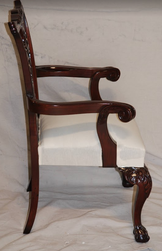 10 MAHOGANY ARM CHAIRS