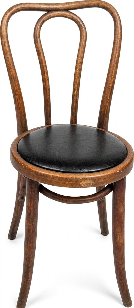 Pair of Vintage Bentwood Bistro Chairs – Hairpin Back & Padded Seats