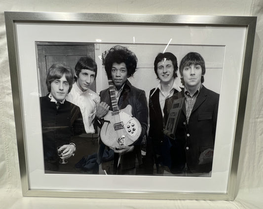 Framed photo of THE WHO & Jimie Hendrix